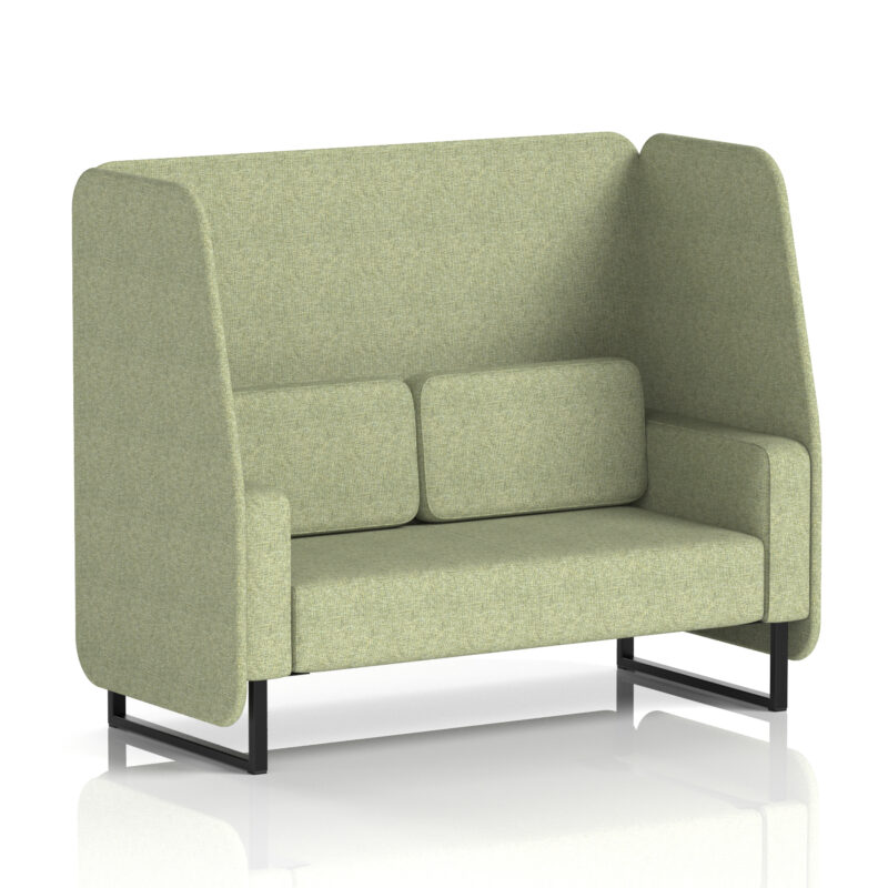 Brixworth Open Booth With Black Legs in Single Tone - Image 2