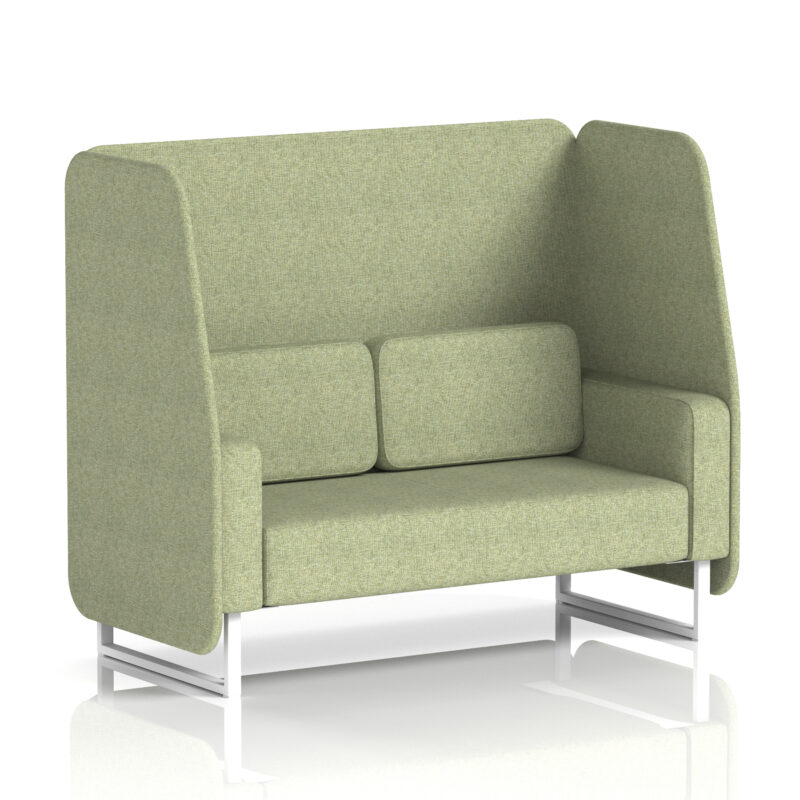 Brixworth Open Booth With White Legs in Single Tone - Image 2
