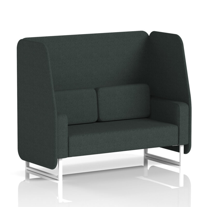 Brixworth Open Booth With White Legs in Single Tone - Image 5