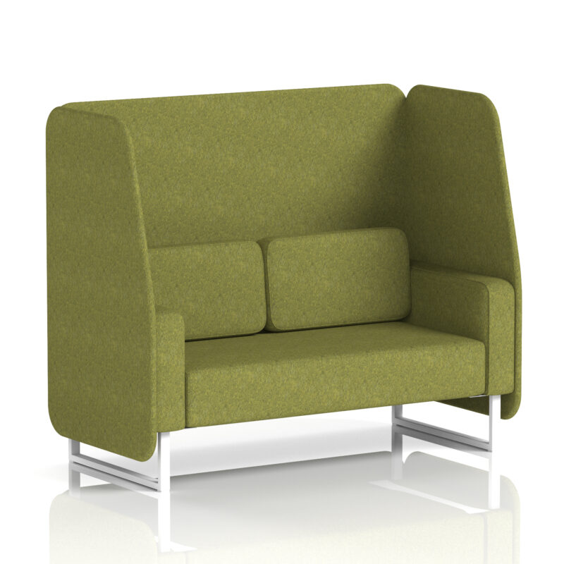 Brixworth Open Booth With White Legs in Single Tone - Image 11