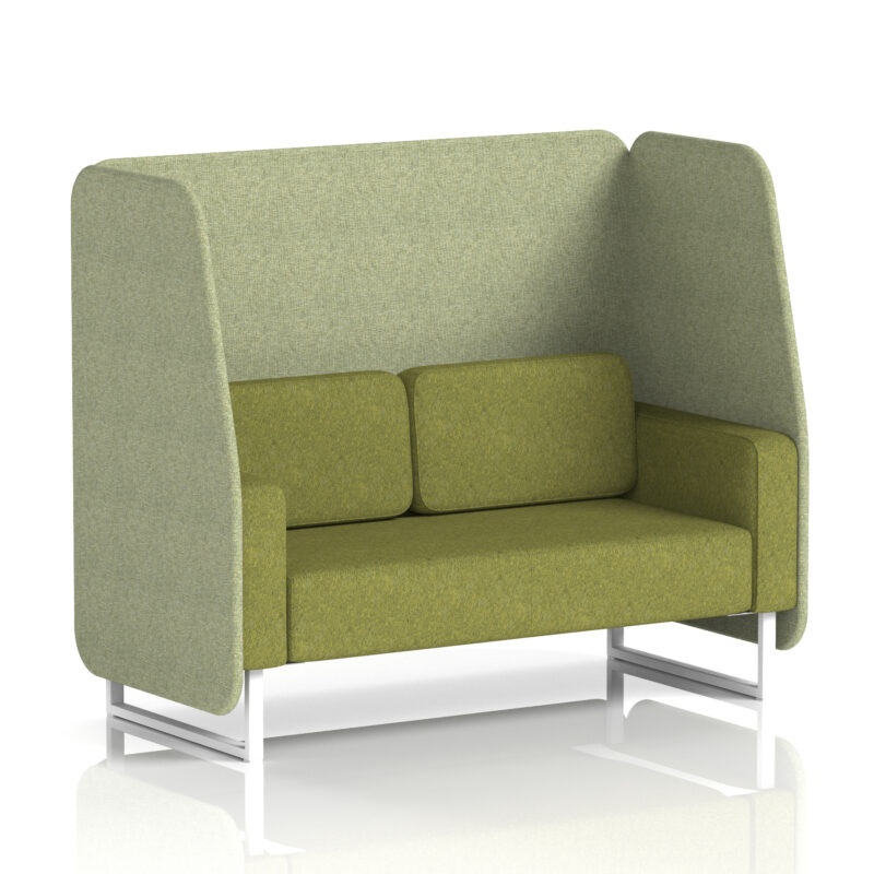 Brixworth Open Booth With White Legs in Two Tone - Image 2