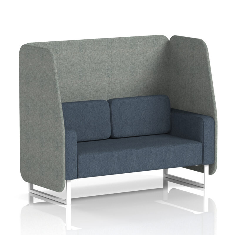 Brixworth Open Booth With White Legs in Two Tone - Image 14