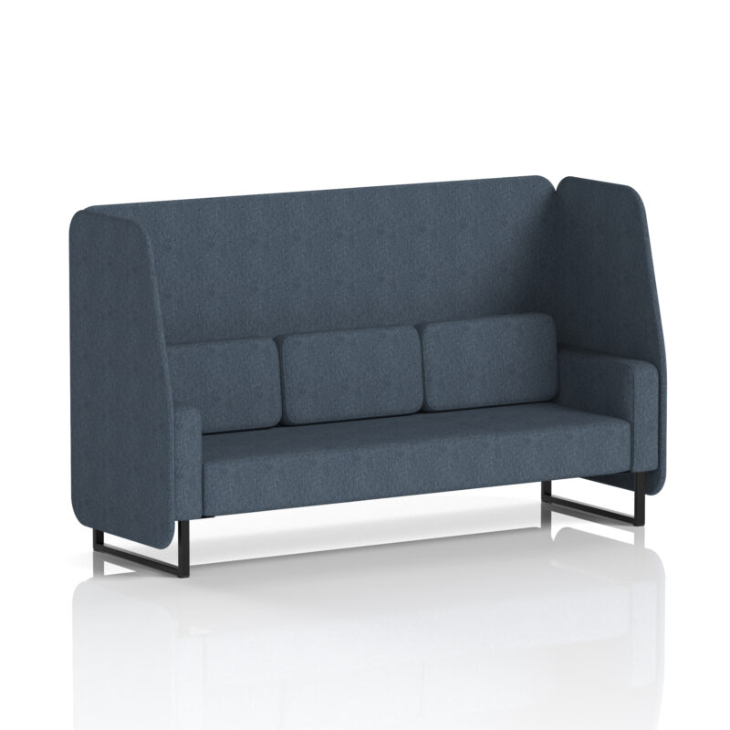 Brixworth Open Booth With Black Legs in Single Tone - Image 9