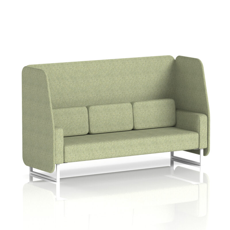 Brixworth Open Booth With White Legs in Single Tone - Image 3