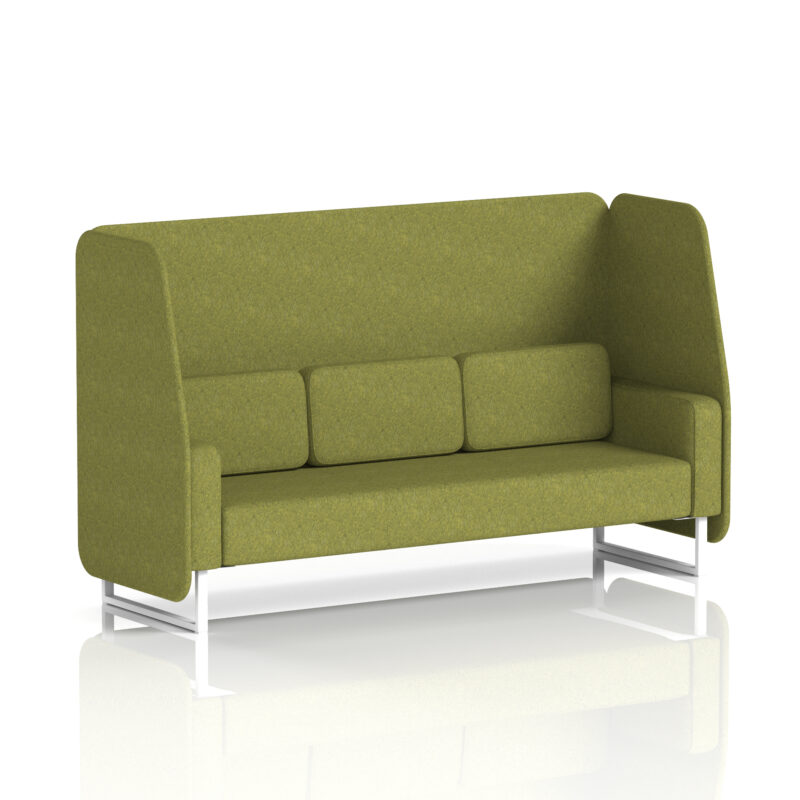 Brixworth Open Booth With White Legs in Single Tone - Image 12