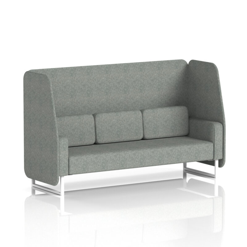 Brixworth Open Booth With White Legs in Single Tone - Image 15