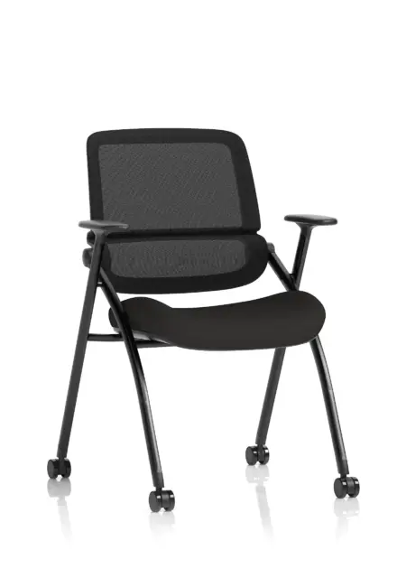 Capra Mesh Back Folding Office Training Chair With Sliding Arms
